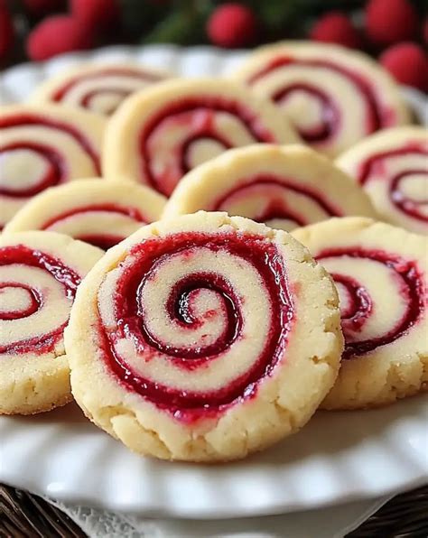 Raspberry Swirl Shortbread Cookies Homemade Recipes