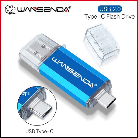 Wansenda Usb Type C Flash Drive Metal Pen Drive 8gb 16gb 32gb 64gb