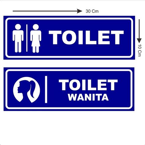 Jual Rambu Papan Nama Toilet Wc Bahan Sticker Cutting Dan Akrilik Mm