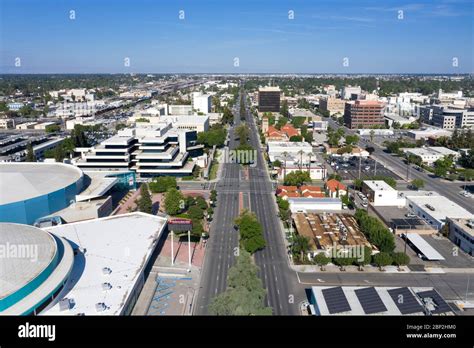 Aerial view of downtown Bakersfield, California Stock Photo - Alamy