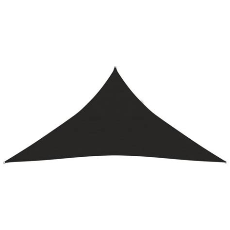 Voile d ombrage triangulaire PEHD noir 160 g m² 5x5x5 m Pwshymi