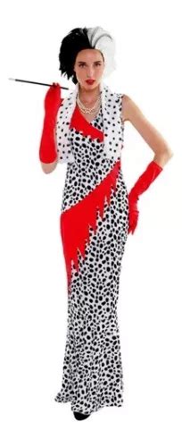 Disfraz Cruella De Vil Adultos Deluxe Cosplay Halloween Universo Surprise Cuotas Sin Interés