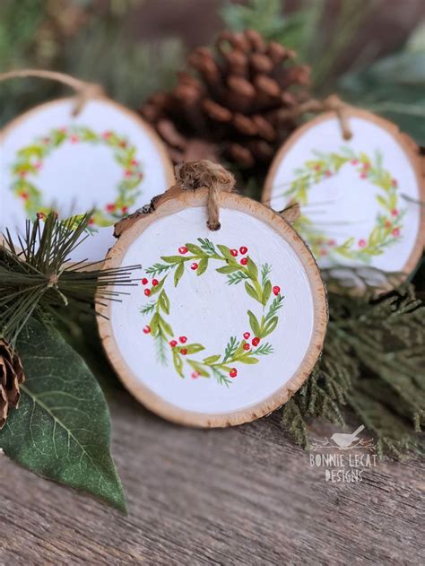 Learn How To Paint Your Own Hand Painted Christmas Wreath Ornament