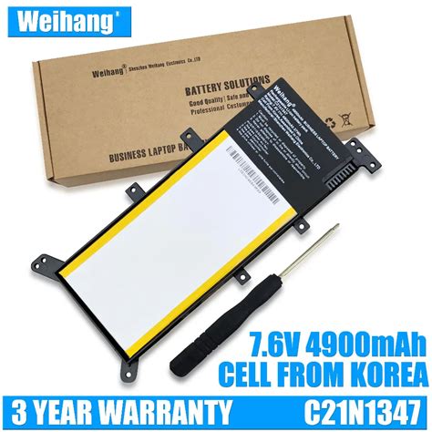 V Wh Mah Weihang C N Laptop Battery For Asus K K Ld