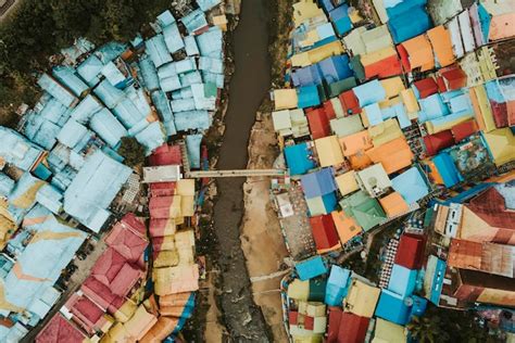 Premium Photo Kampung Warna Warni Jodipan In Malang