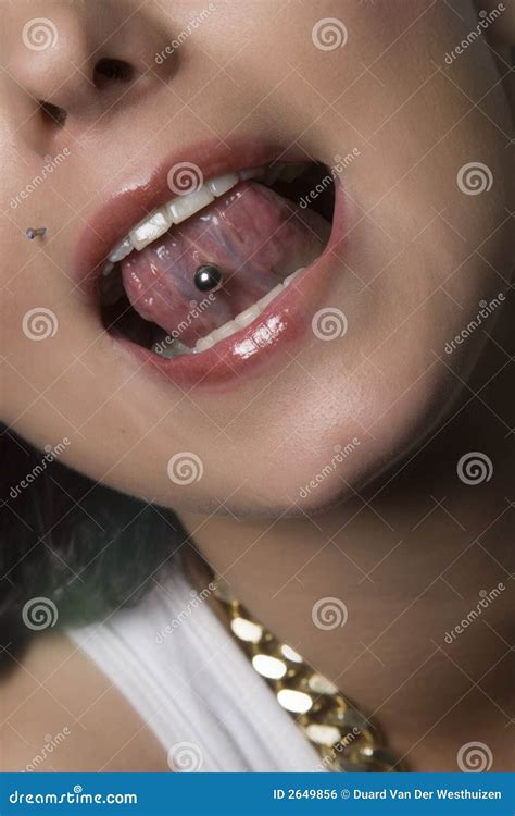 Tongue Ring Girl Stock Photo Image Of Beauty Girl Babe