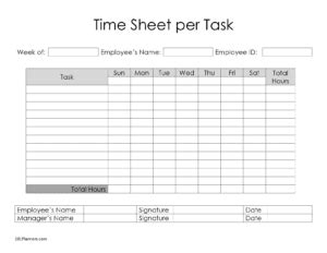 Best Blank Printable Timesheets Printablee Free Timesheet