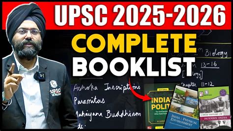 Booklist For UPSC 2025 2026 Preparation Complete Detail PW