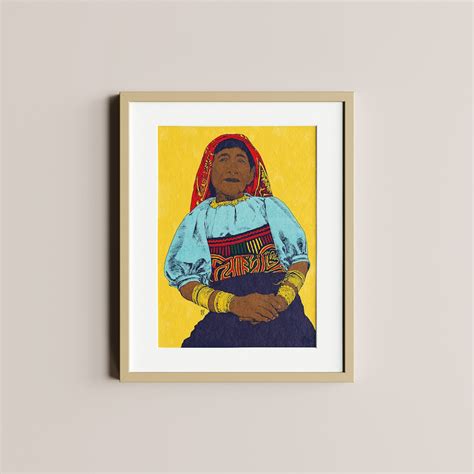 Guna Portrait Panama, Colombia Colourful Print Travel Print, Latin ...