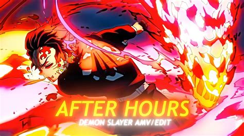 After Hours Tanjiro Vs Hantengu Demon Slayer Amv Edit Quick Edit