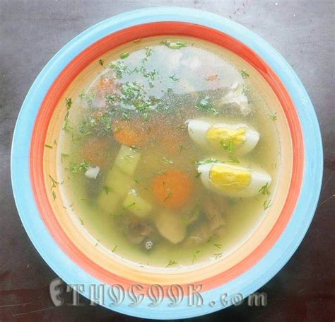 Юшка рибна з грибами