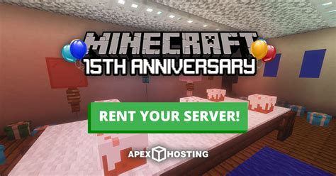 Minecraft 15th Anniversary Apex Hosting