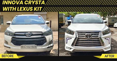 Toyota Innova Crysta modified with Lexus kit looks premium