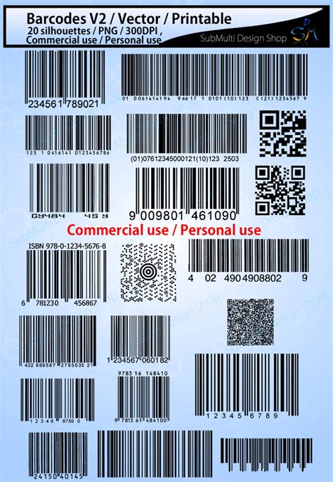 Barcodes Silhouette Barcode Printable Bar Code Vector Barcode