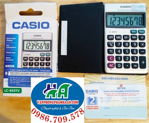 Máy tính casio 403 8 số chính hãng