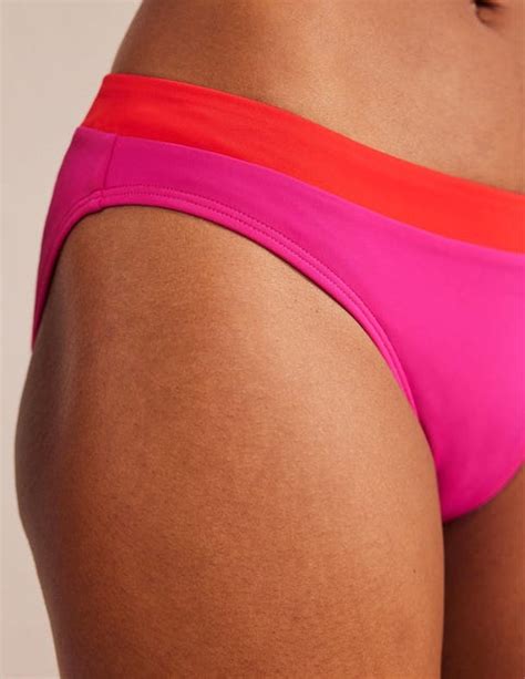 Panel Bikini Bottoms Jewel Pink Colourblock Boden Uk