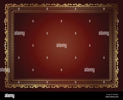 Decorative Frame In Metallic Gold Colours Stock Vector Image And Art Alamy