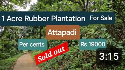 Agricultural Land For Sale Acre Attapadi Rubber Tree Youtube