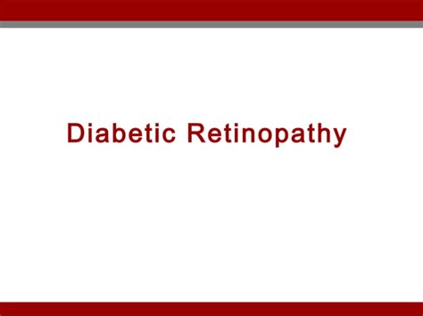 Diabetic Microvascular Complications Ppt