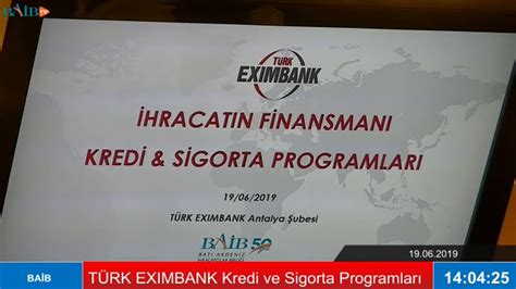 Eximbank Kredi ve Sigorta Programları Semineri YouTube