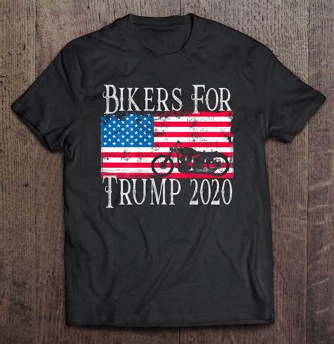 Bikers For Trump 2020 Motorcycle Rally American Flag Version Shirt