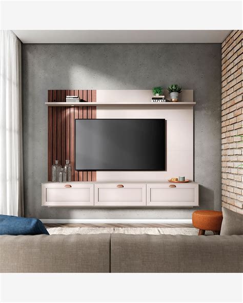 Riachuelo Home Painel Suspenso para TVs até 70 Camboriú Off White