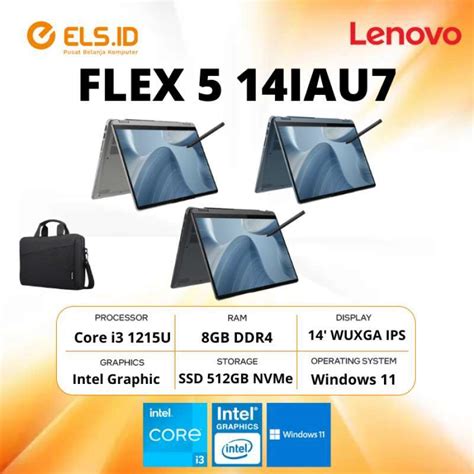 Jual Lenovo Ideapad Flex 5 14iau7 Touch 2in1 I3 1215u 8gb Ssd 512gb W11