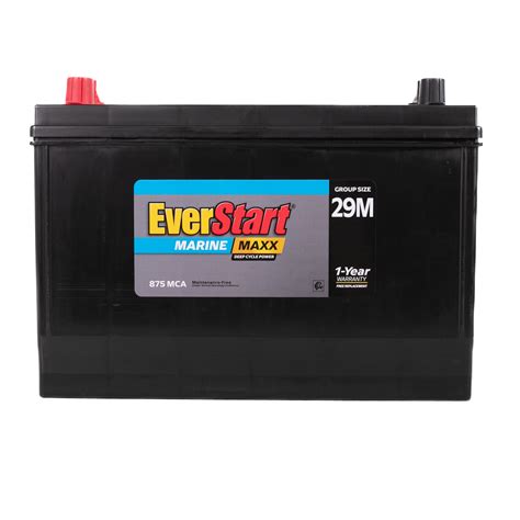 Everstart Maxx Lead Acid Marine And Rv Deep Cycle Battery Group Size 29dc 12 Volt 845 Marine