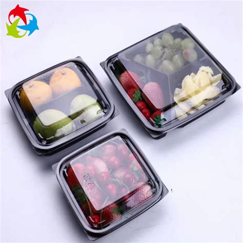 Disposable Clear Plastic Fruit Box Vacuum Formed Food Grade Blister