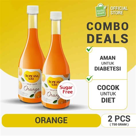 Promo Twin Pack Tropicana Slim Sirup Orange 750ml NutriMart