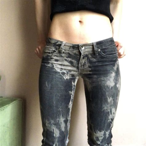 Low Rise Y2k Lee ‘riders Jeans With Upcycled Hand Depop