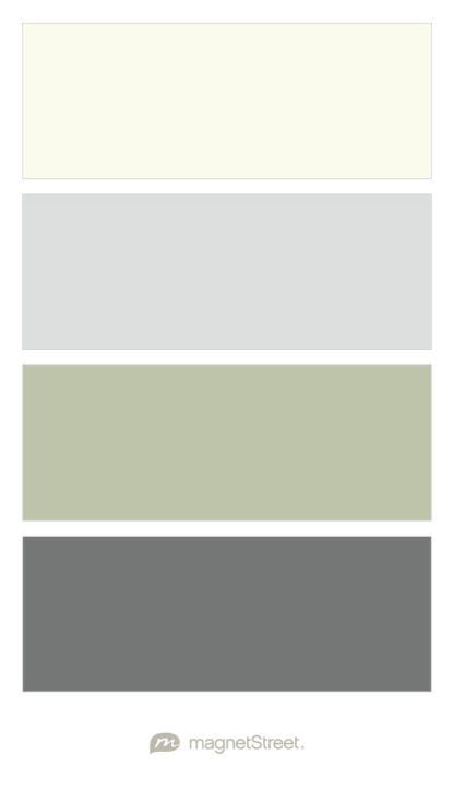 Ivory Silver Sage And Charcoal Wedding Color Palette Custom Color