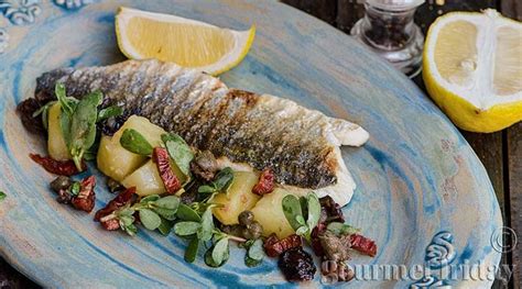 Филе от лаврак на тиган със салата с тученица - Gourmet Friday