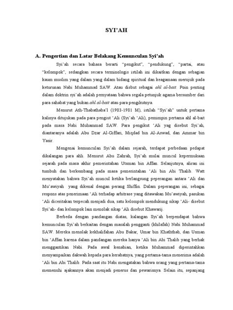 sejarah  doktrin syiah  agama spiritualitas