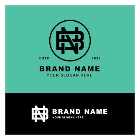 Premium Vector Letters Bn Or Nb Monogram Template Logo Initial For