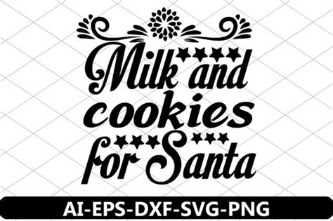 Milk And Cookies For Santa Graphic By Kdp Grandmaster · Creative Fabrica