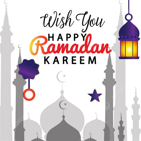 Ramadan Kareem Greeting Vector PNG Images Wishing You Happy Ramadan