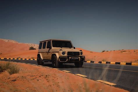 Rent Mercedes G63 AMG Beige In Dubai SUV Octane Luxury Car Rental Dubai