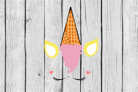 Ice Cream Unicorn Face Sublimation Graphic By Srcrafty · Creative Fabrica