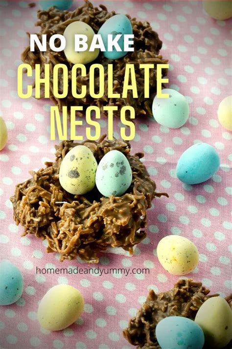 Easy No Bake Chocolate Coconut Nests Homemade Yummy