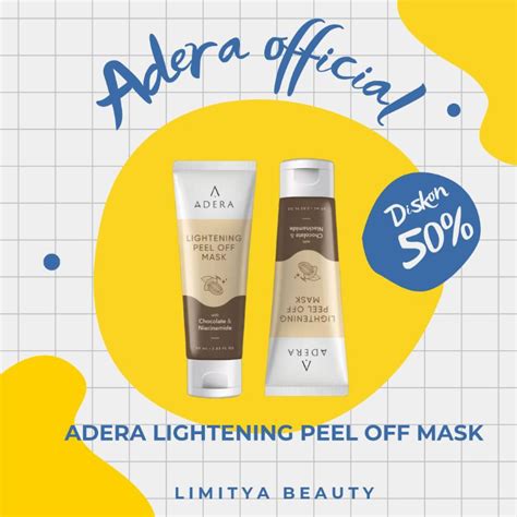 Jual Adera Lightening Peel Off Mask Originalwith Chocolate