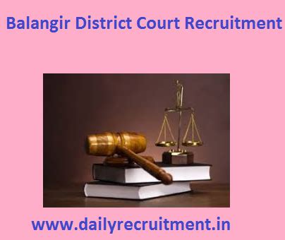 Balangir District Court Recruitment 2024 Apply For Various Vacancies