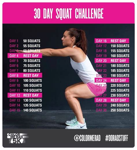 30 Day Squat Challenge Printable Printable Templates Free