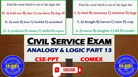 Civil Service Reviewer Analogy And Logic Part Youtube