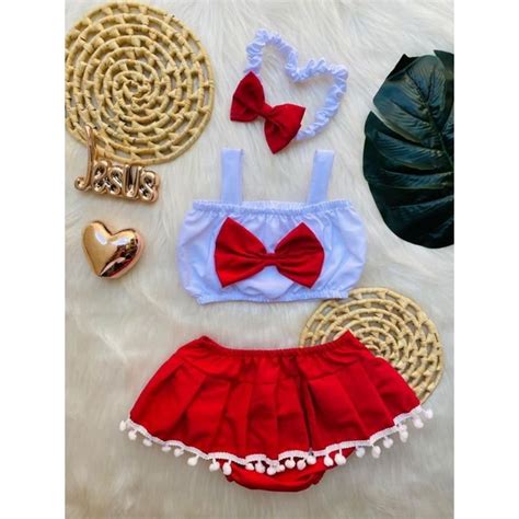 Blogueirinha Roupas De Bebê Feminino Estilosas - conjunto para bebê menina calcinha sainha + cropped + faixa de cabelo ...