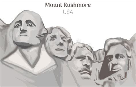 Mount Rushmore Silhouette Stock Illustrations – 31 Mount Rushmore ...