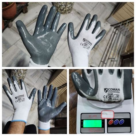 WHITE GREY Nitrile Coated Glove For Light Industry Feature