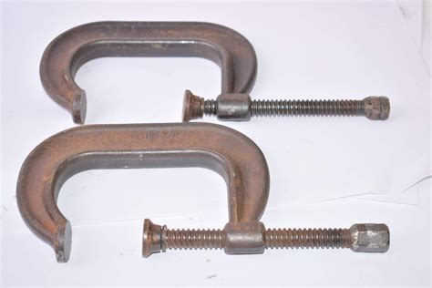 Lot Of 2 Armstrong 78 403 3 Full Screw C Clamp Deep Throat Pattern