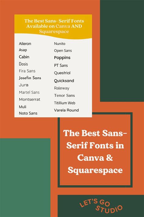 Fonts Available In Canva And Squarespace Best Font Pairings Artofit