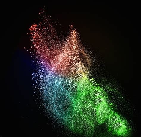 Colourful Powder Exploding Stock Photo Image Of Black 42259396